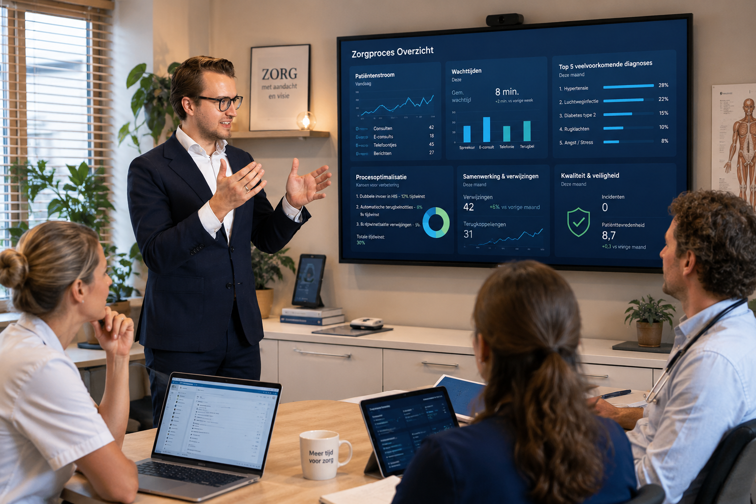 Spreekkamer met digitale technologie